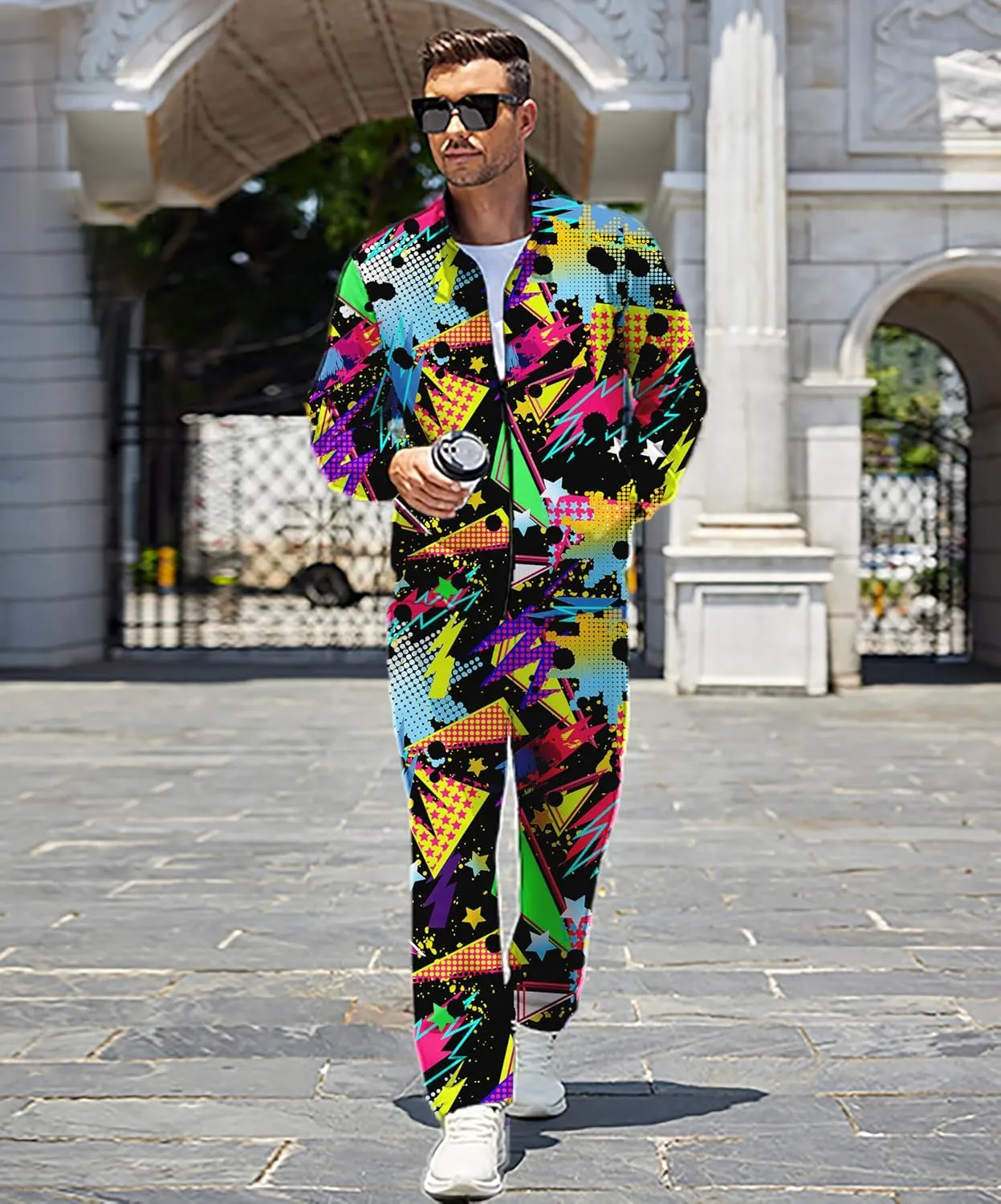 001 80s/90s Outfit for Men, Sweatsuit Set, Tracksuit, 01-S