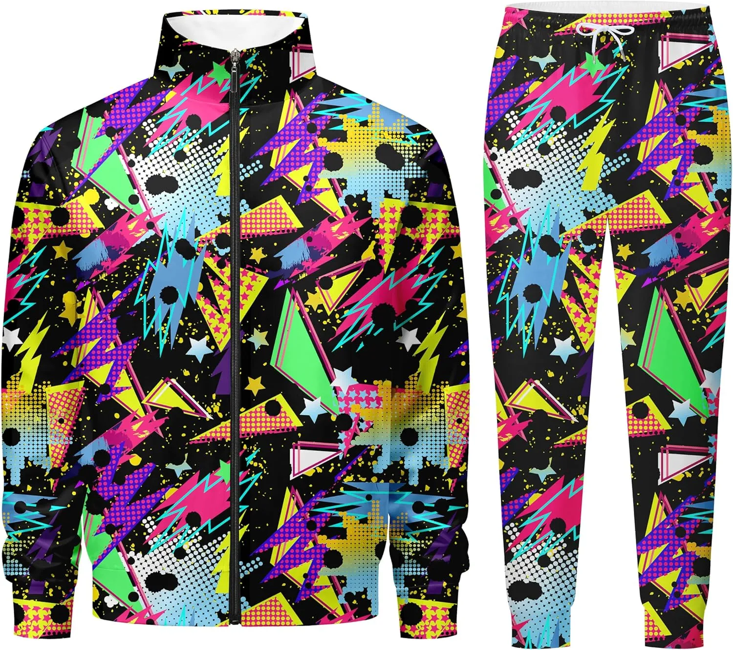 001 80s/90s Outfit for Men, Sweatsuit Set, Tracksuit, 01-S