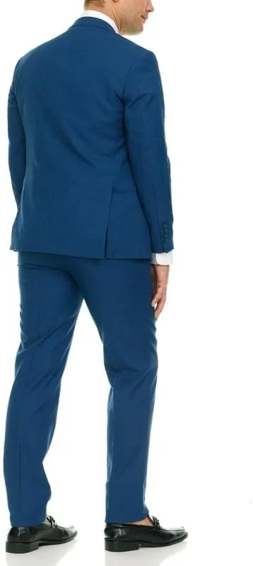 Adam Baker Men's Single Breasted Ultra Slim Fit 2-Piece (Jacket, Trousers) Suit Set
