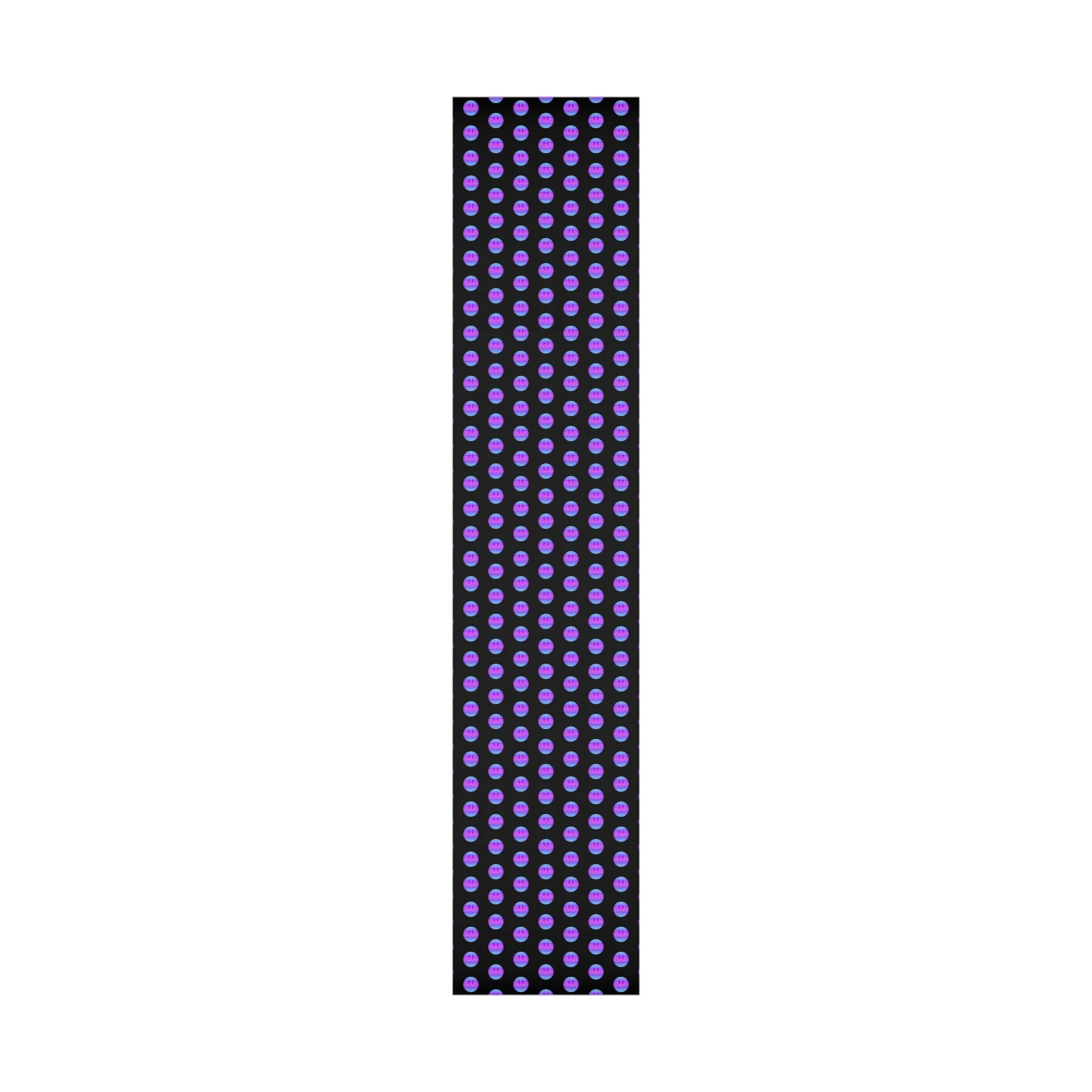 Aesthetic Gift Wrap Paper, Pink Smile Face Gift Wrap Paper, Blue Purple Smile Wrapping Paper, Pastel Christmas Paper, Black Purple Holiday