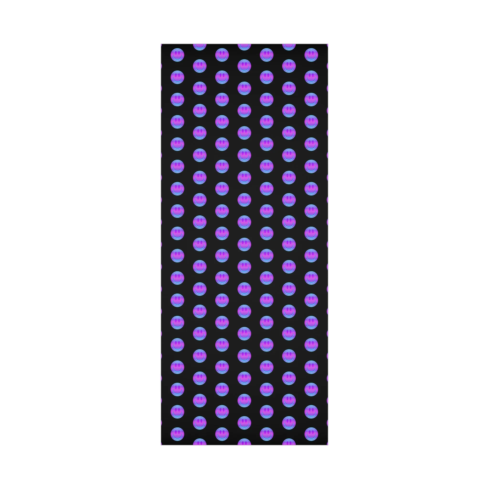 Aesthetic Gift Wrap Paper, Pink Smile Face Gift Wrap Paper, Blue Purple Smile Wrapping Paper, Pastel Christmas Paper, Black Purple Holiday