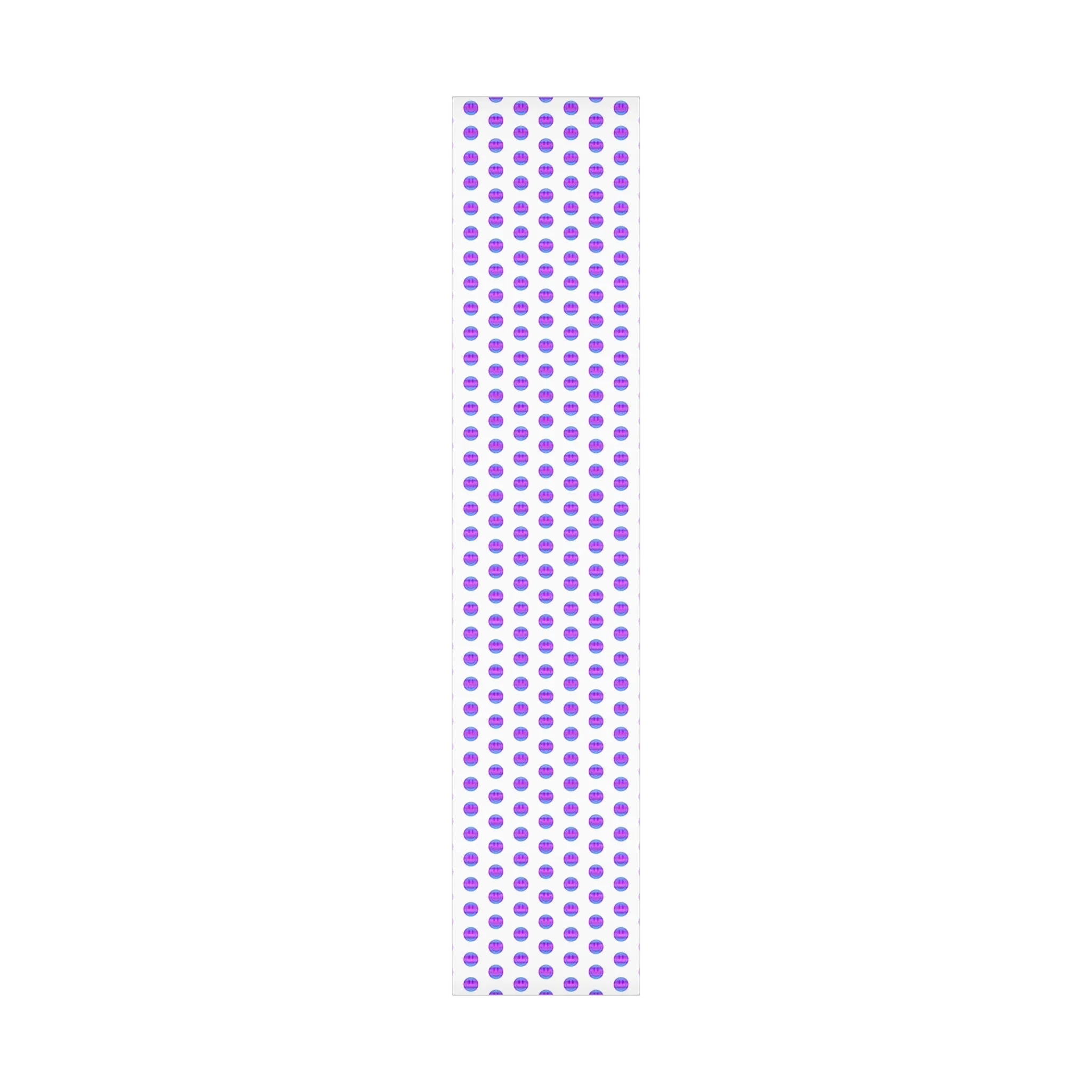 Aesthetic Gift Wrap Paper, Purple Smile Face Gift Wrap Paper, Blue Purple Smile Wrapping Paper, Pastel Christmas Paper, Purple Gift Wrap