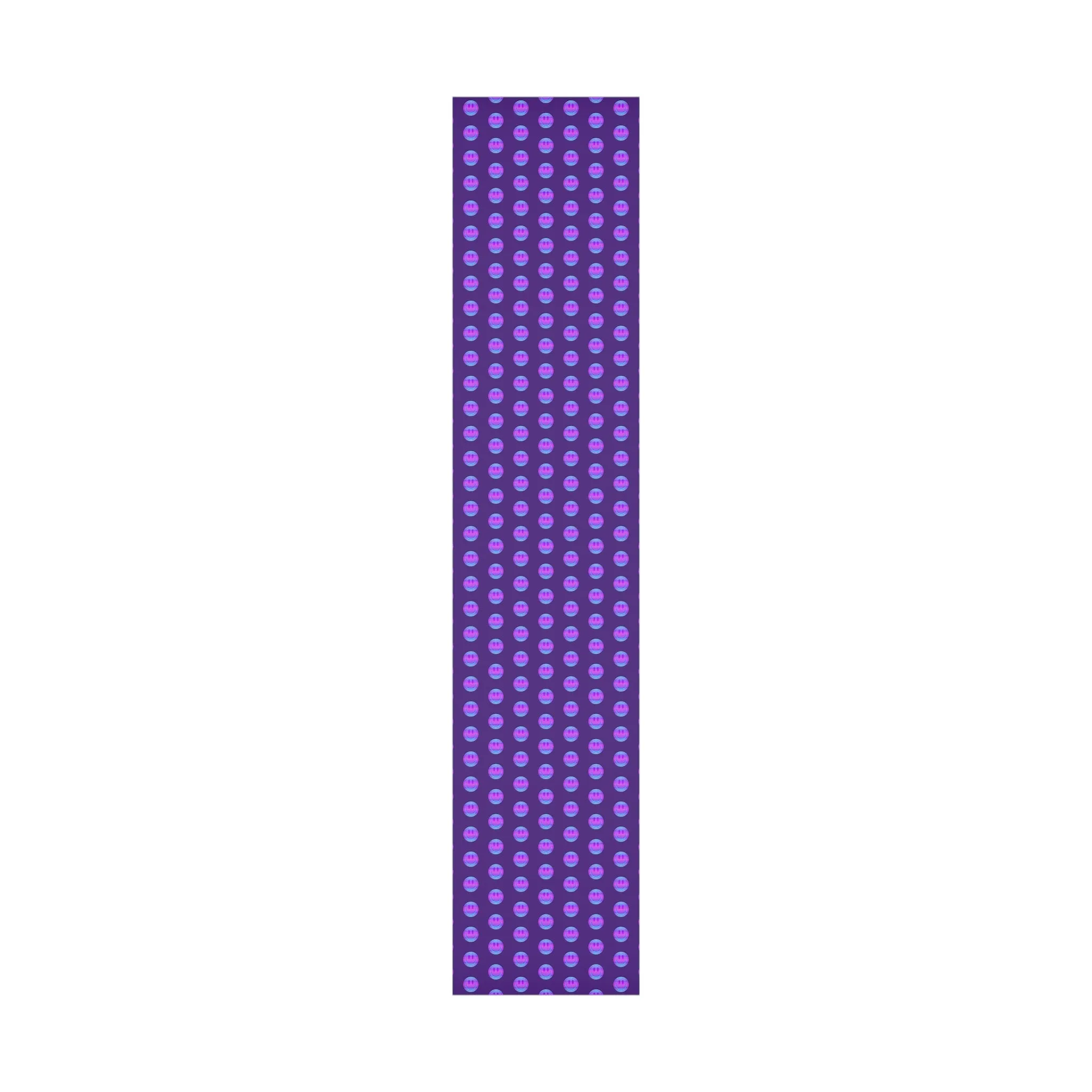 Aesthetic Gift Wrap Paper, Smile Face Gift Wrap Paper, Blue Purple Smile Wrapping Paper, Pastel Christmas Paper, Purple Holiday Wrap