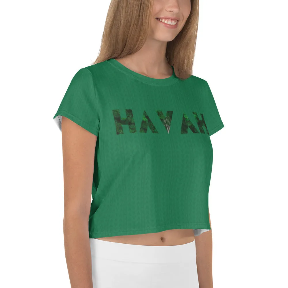 Amazon Green Crop Tee