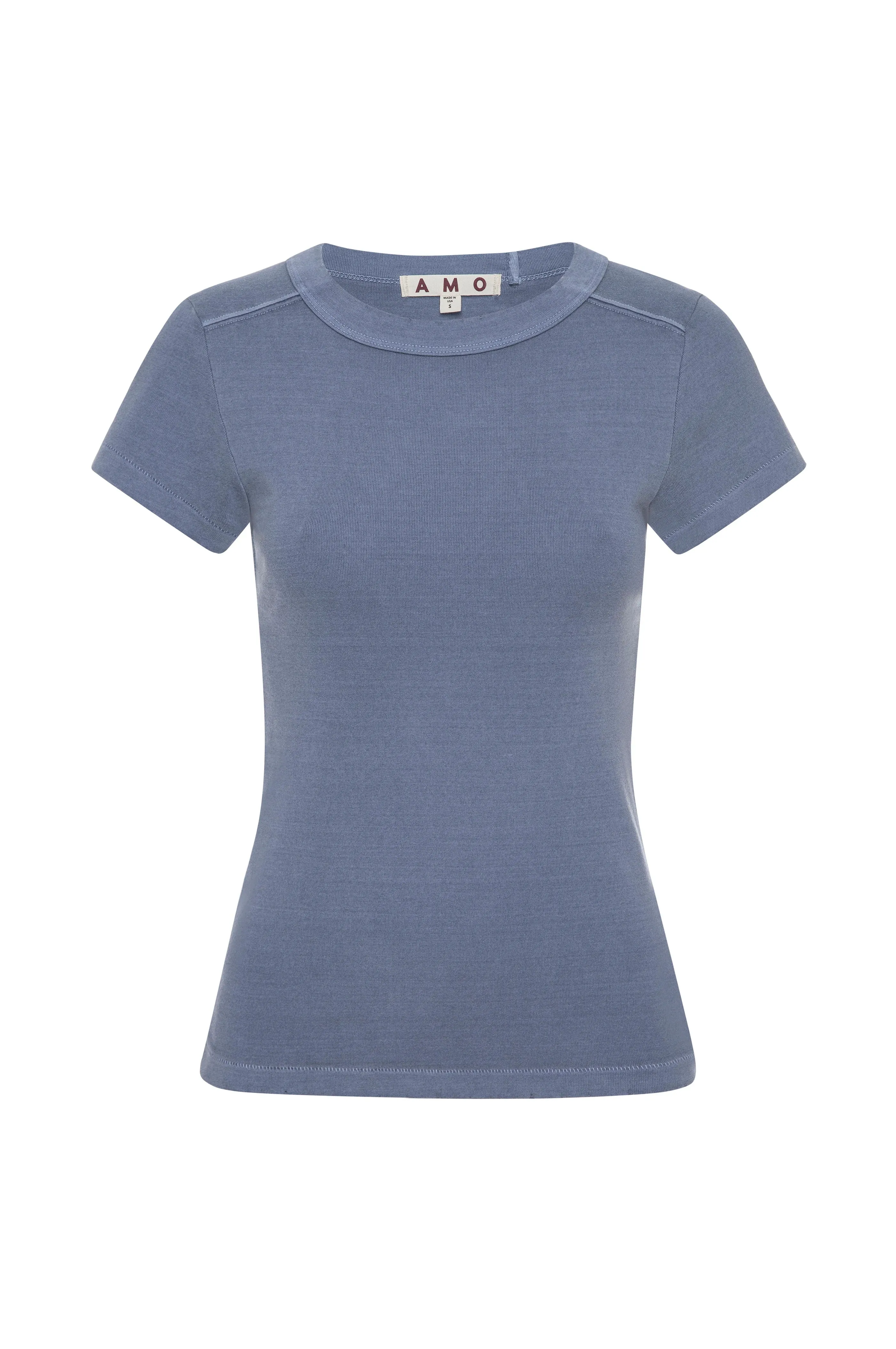 AMO Denim Penny Tee in Dusty Blue