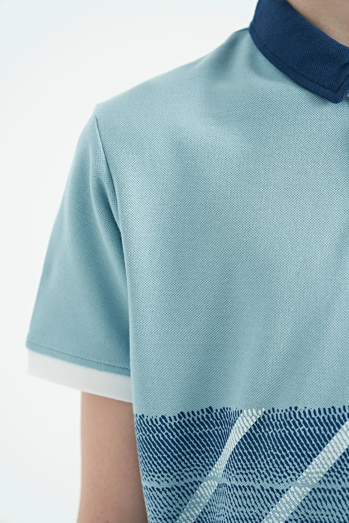 baski detayli polo yaka standart kalip erkek çocuk t-shirt - 11094