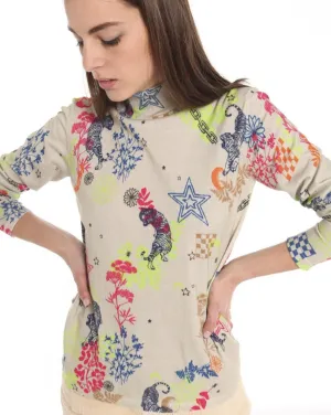Betsy Tiger Turtleneck