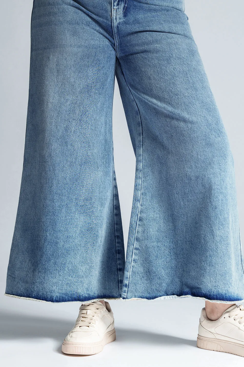 Blue Sparkle Curve Flare Fit Jeans