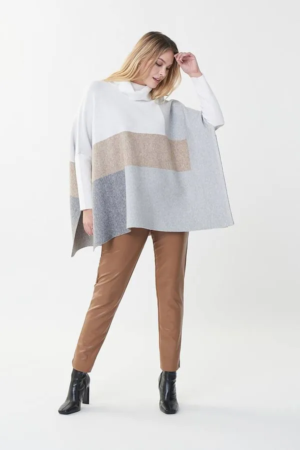 Ceren Color Block Tunic Turtleneck Sweater Top - Joseph Ribkoff 223962X