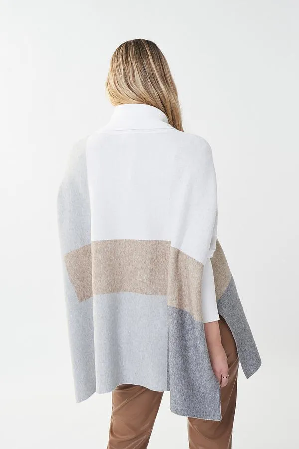 Ceren Color Block Tunic Turtleneck Sweater Top - Joseph Ribkoff 223962X