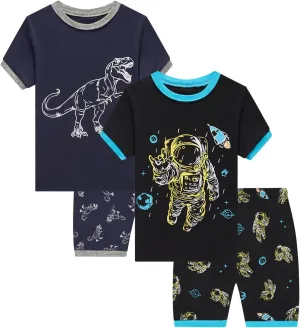 Cotton Pajamas Boys Summer Shorts Sets Toddler Boys Pjs Kids Sleepwear 18Months-12Years
