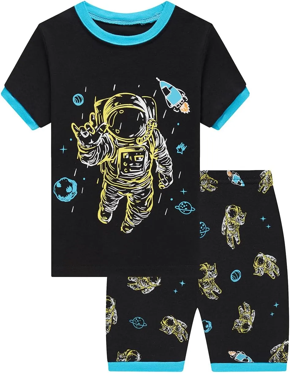 Cotton Pajamas Boys Summer Shorts Sets Toddler Boys Pjs Kids Sleepwear 18Months-12Years