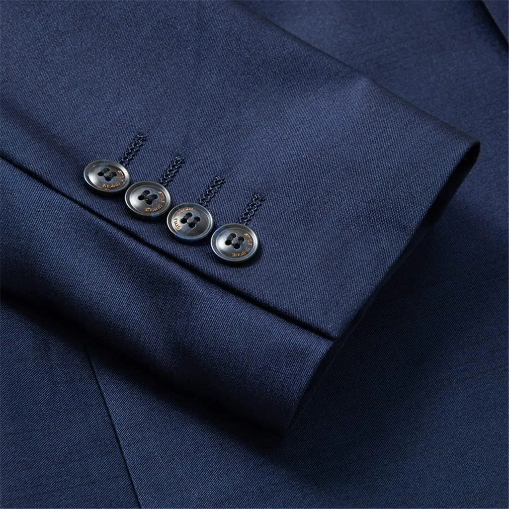 CSCDD (Suit Jacket   Pants) Men's British Business Casual Wedding Gentleman Suit Two-Piece Set(4XL (EUR XL))