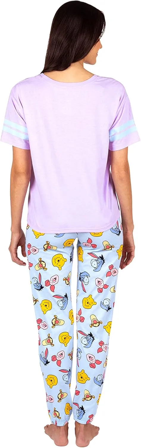 Disney Women's Pajama 2 piece Set, includes Tee and Sleep Pants