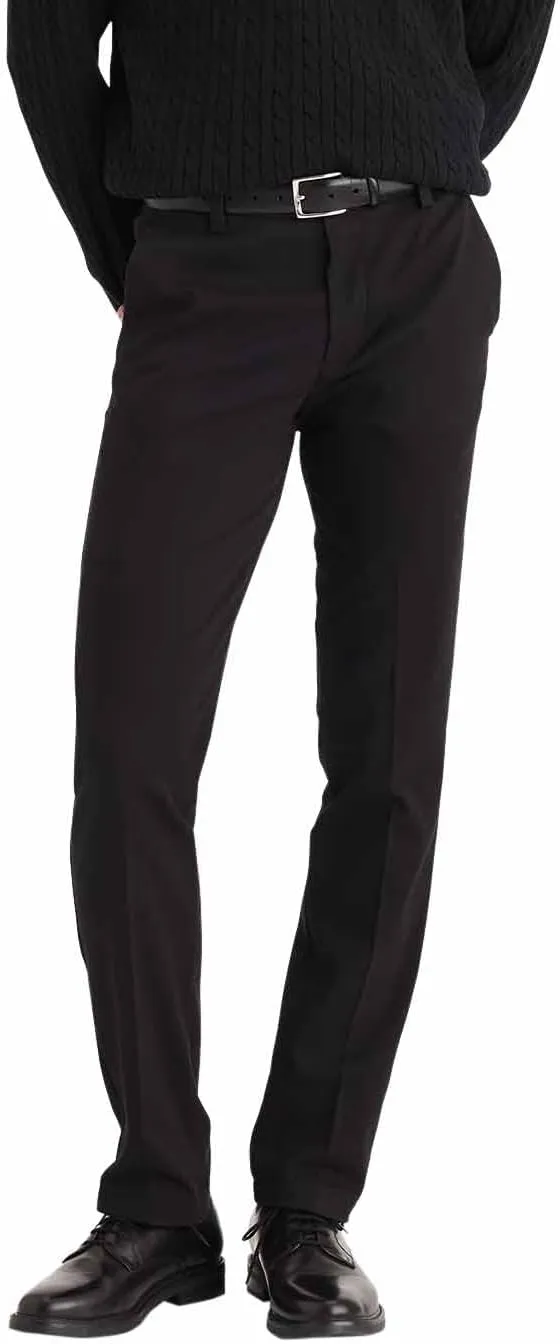 Dockers Men's Slim Fit Easy Khaki Pants, Black, 32W x 34L