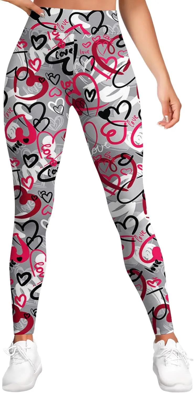 High Waisted Print Leggings for Women Gym Funny Womens Yoga Pants