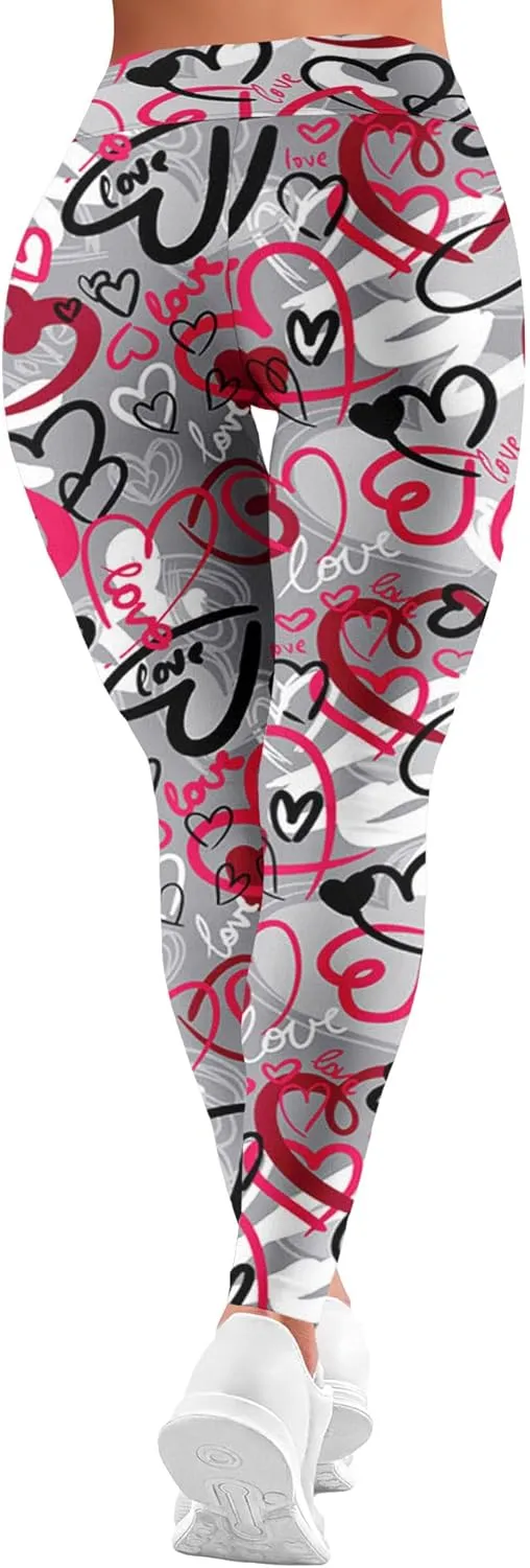 High Waisted Print Leggings for Women Gym Funny Womens Yoga Pants