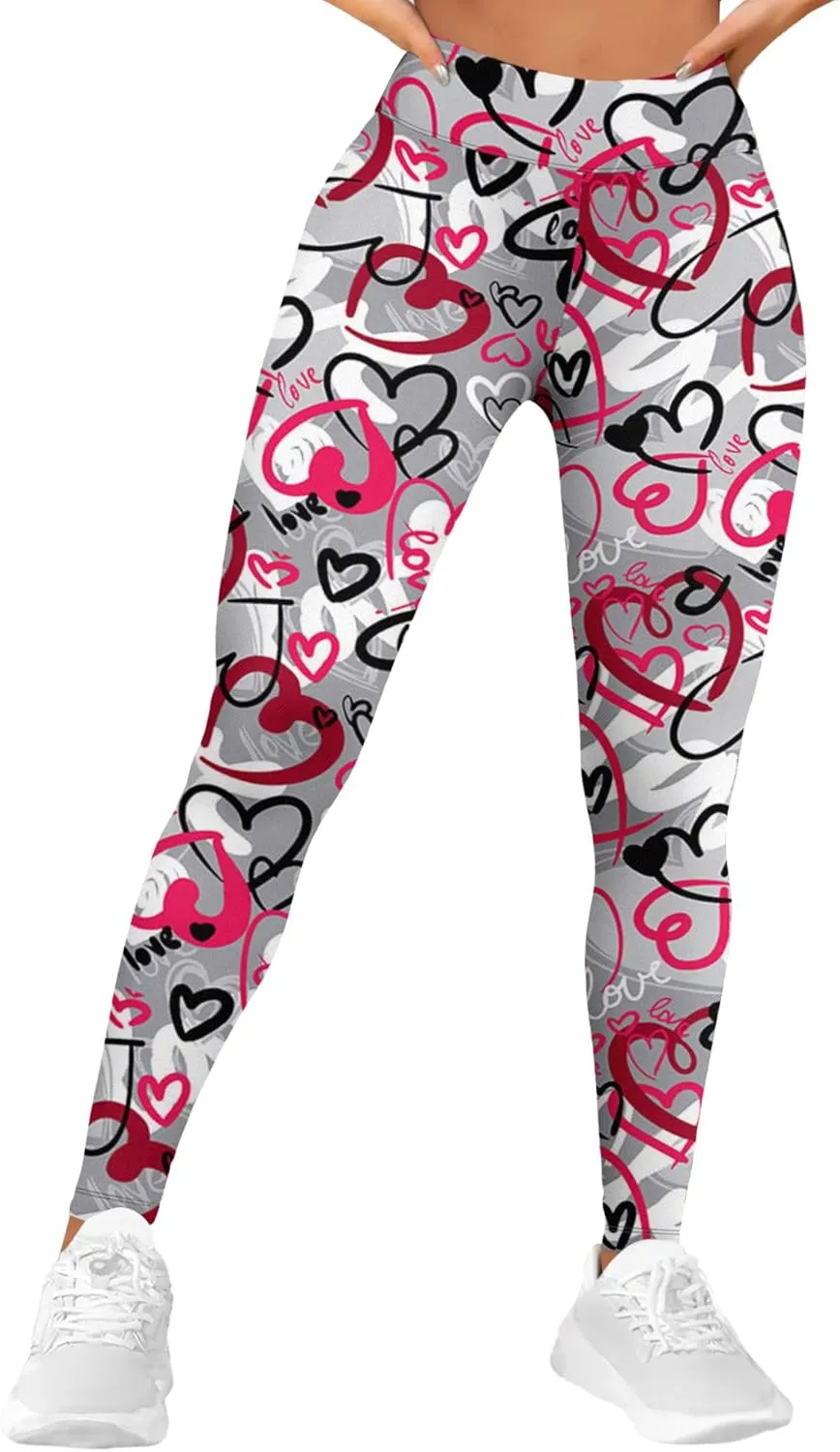 High Waisted Print Leggings for Women Gym Funny Womens Yoga Pants