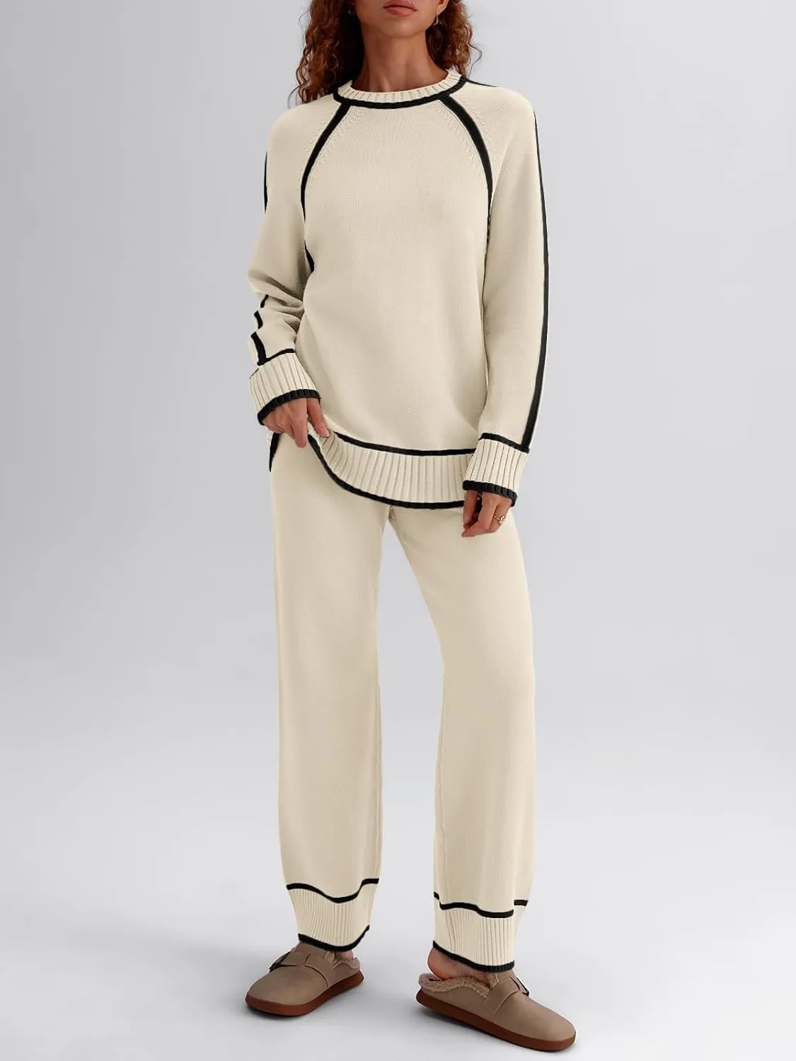 LILLUSORY 2 Piece Knit Lounge Set Womens Matching Sweater Sets