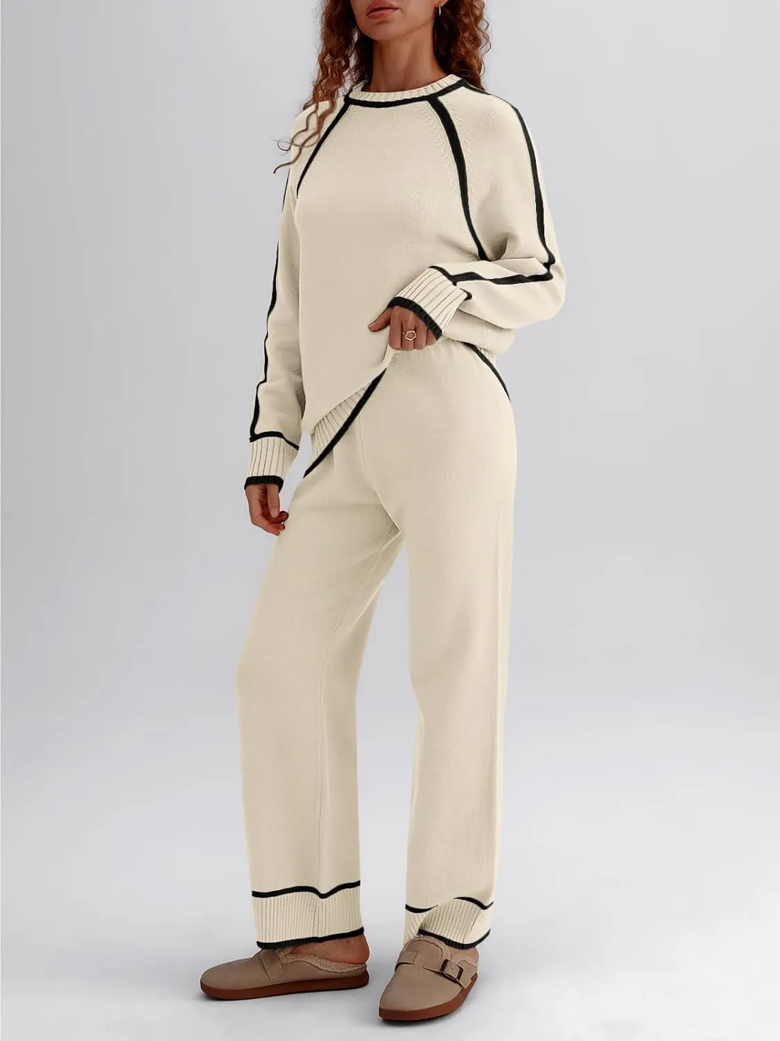 LILLUSORY 2 Piece Knit Lounge Set Womens Matching Sweater Sets