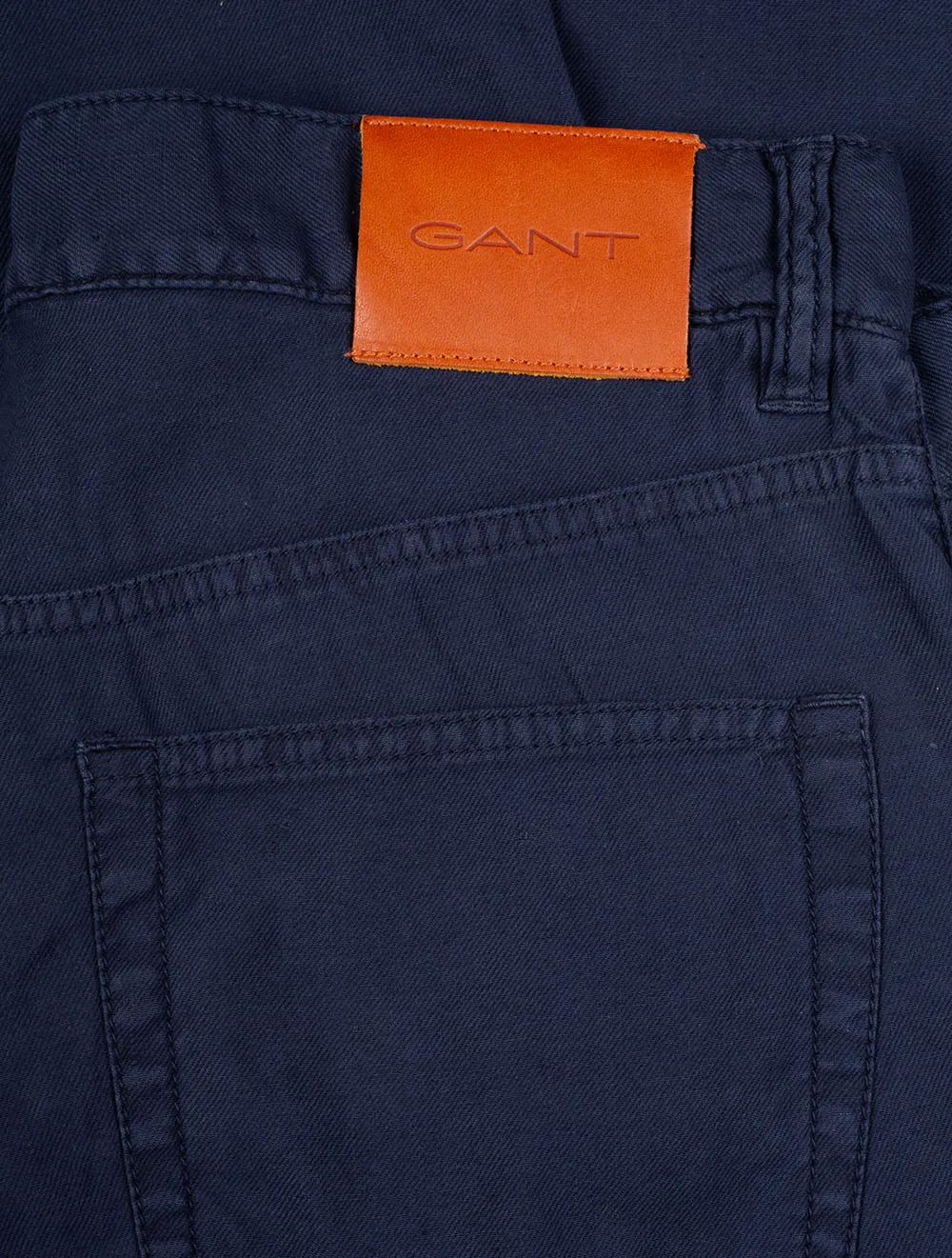 Linen Cotton Slim Jeans Marine
