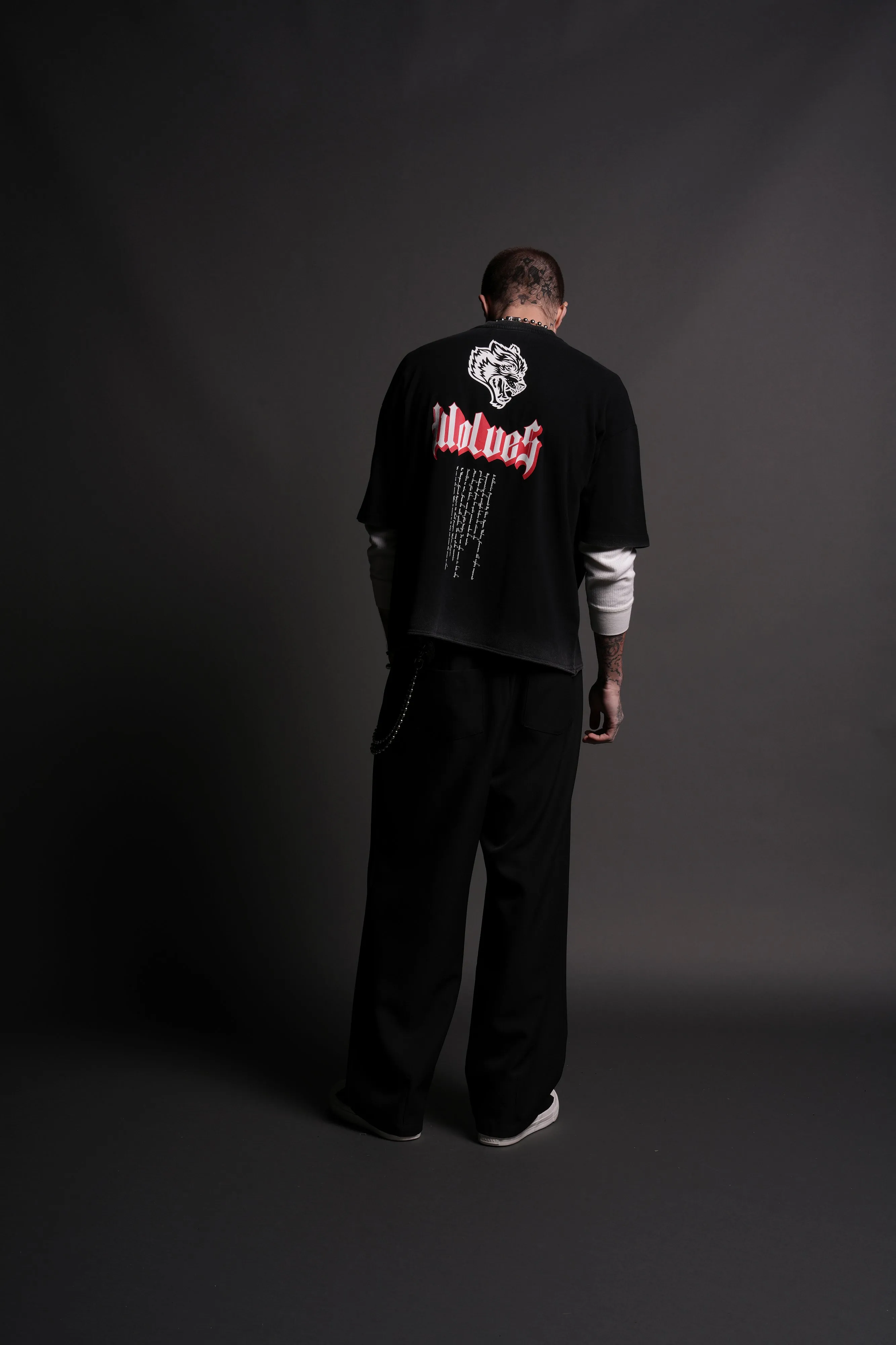 Our Passion Premium Raw Hem "Box Cut" Tee in Black