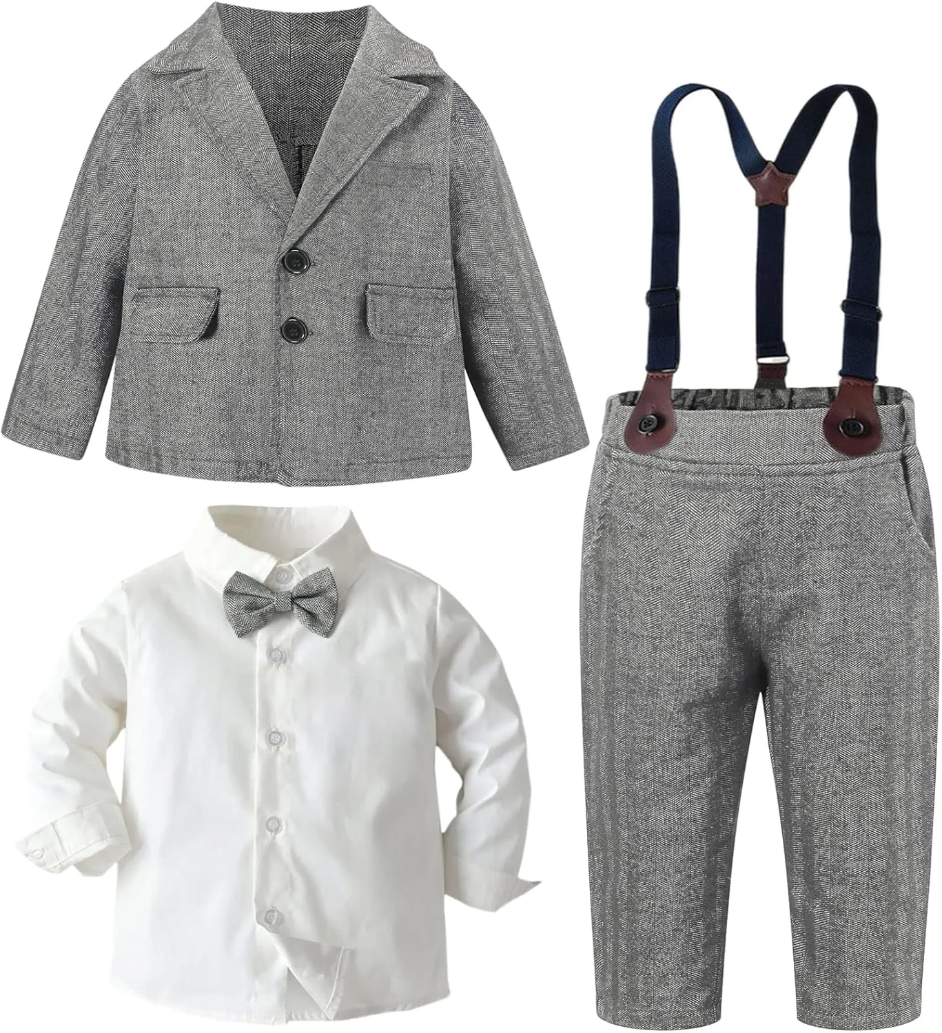 SANGTREE Baby Boys Gentleman Outfits Suits Set, 3 Months - 14 Years