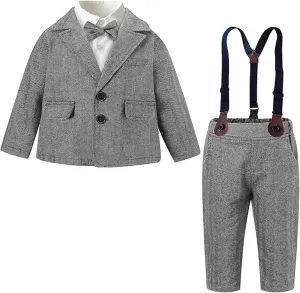 SANGTREE Baby Boys Gentleman Outfits Suits Set, 3 Months - 14 Years