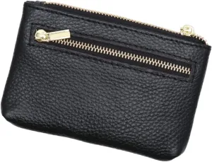 VALICLUD PU Leather Coin Pouch with Zipper Multifunctional Wallet for Women for Coins Cash and Receipts Compact for Pockets and Handbags for Daily Use