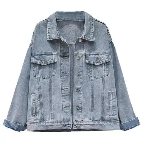 WIAOFELLAS  -  Spring Autumn New Men's Fashion Denim Jacket Male Oversize Loose Casual Jeans Coats Men Streetwear Outerwear Clothes H156