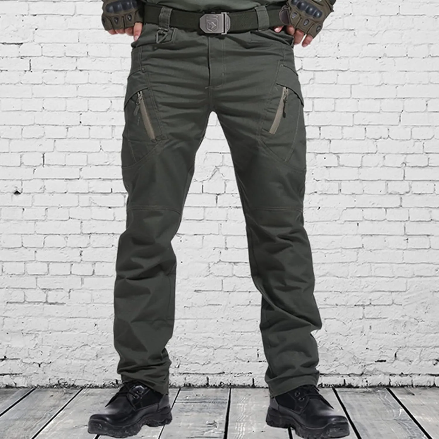 yardsong Mens Hiking Cargo Pants Business Casual Slim Fit Outdoor Pants Fishing Camping Travel Trousers with Pockets