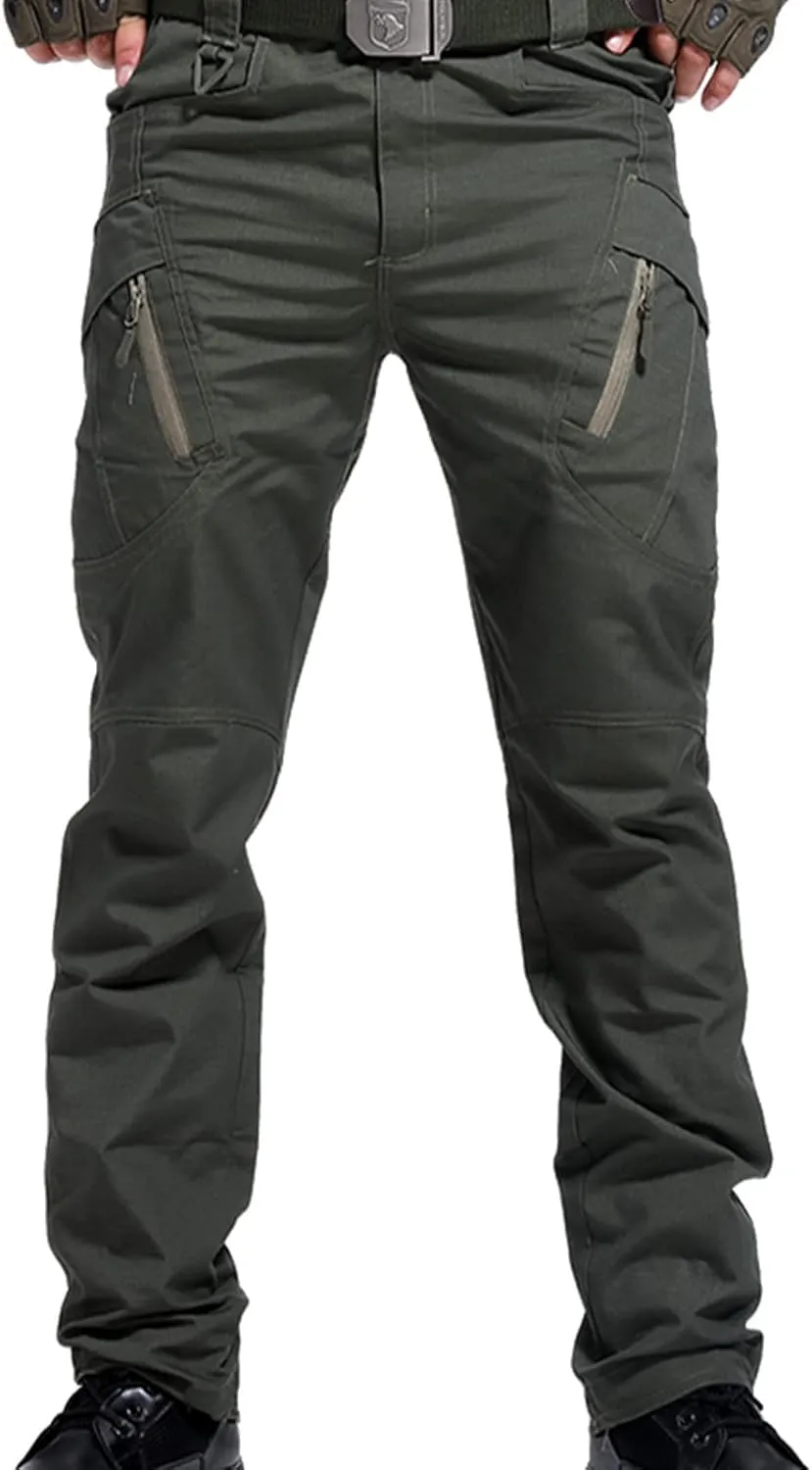yardsong Mens Hiking Cargo Pants Business Casual Slim Fit Outdoor Pants Fishing Camping Travel Trousers with Pockets