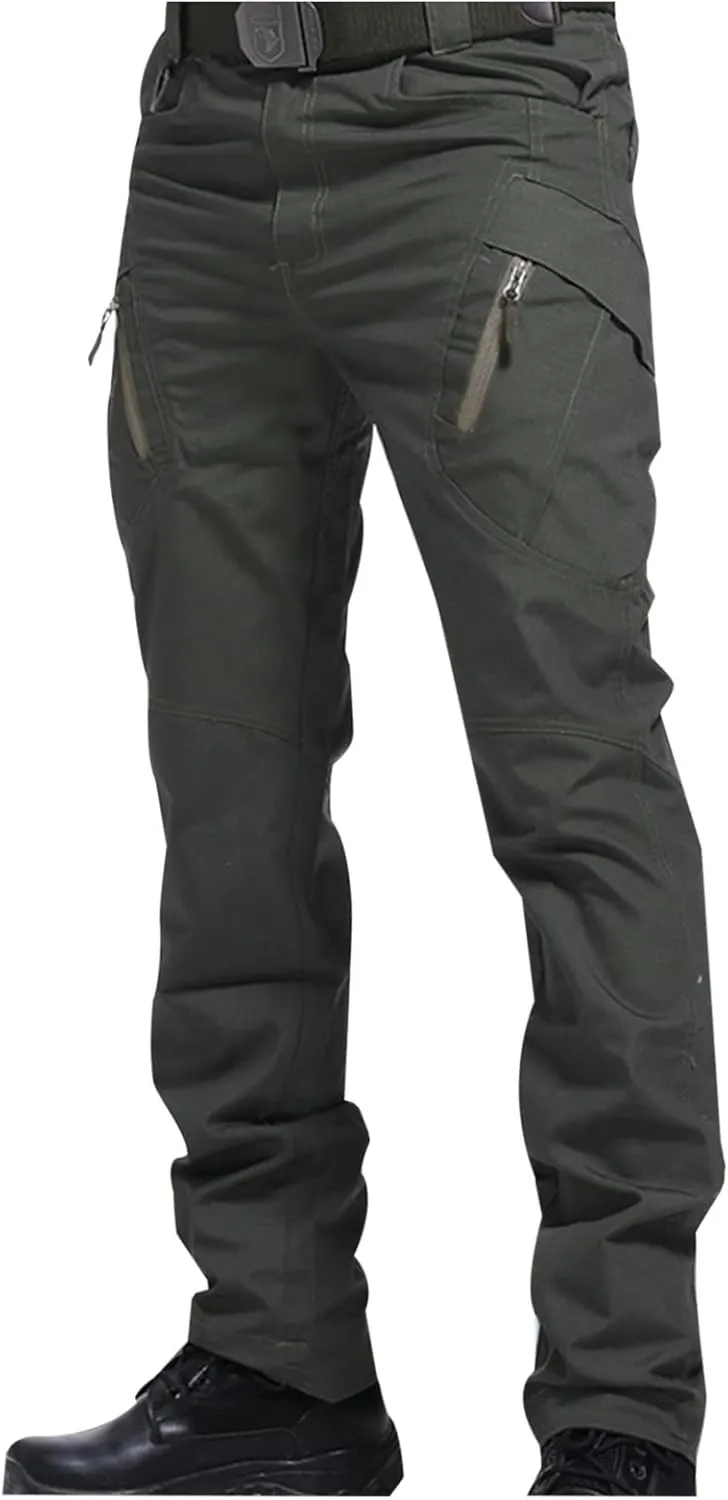 yardsong Mens Hiking Cargo Pants Business Casual Slim Fit Outdoor Pants Fishing Camping Travel Trousers with Pockets