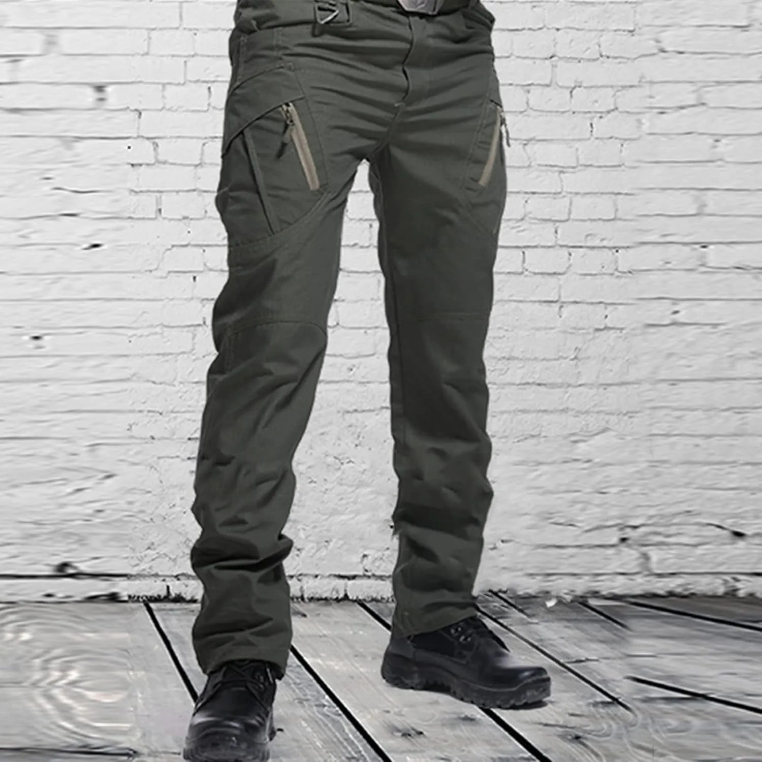 yardsong Mens Hiking Cargo Pants Business Casual Slim Fit Outdoor Pants Fishing Camping Travel Trousers with Pockets