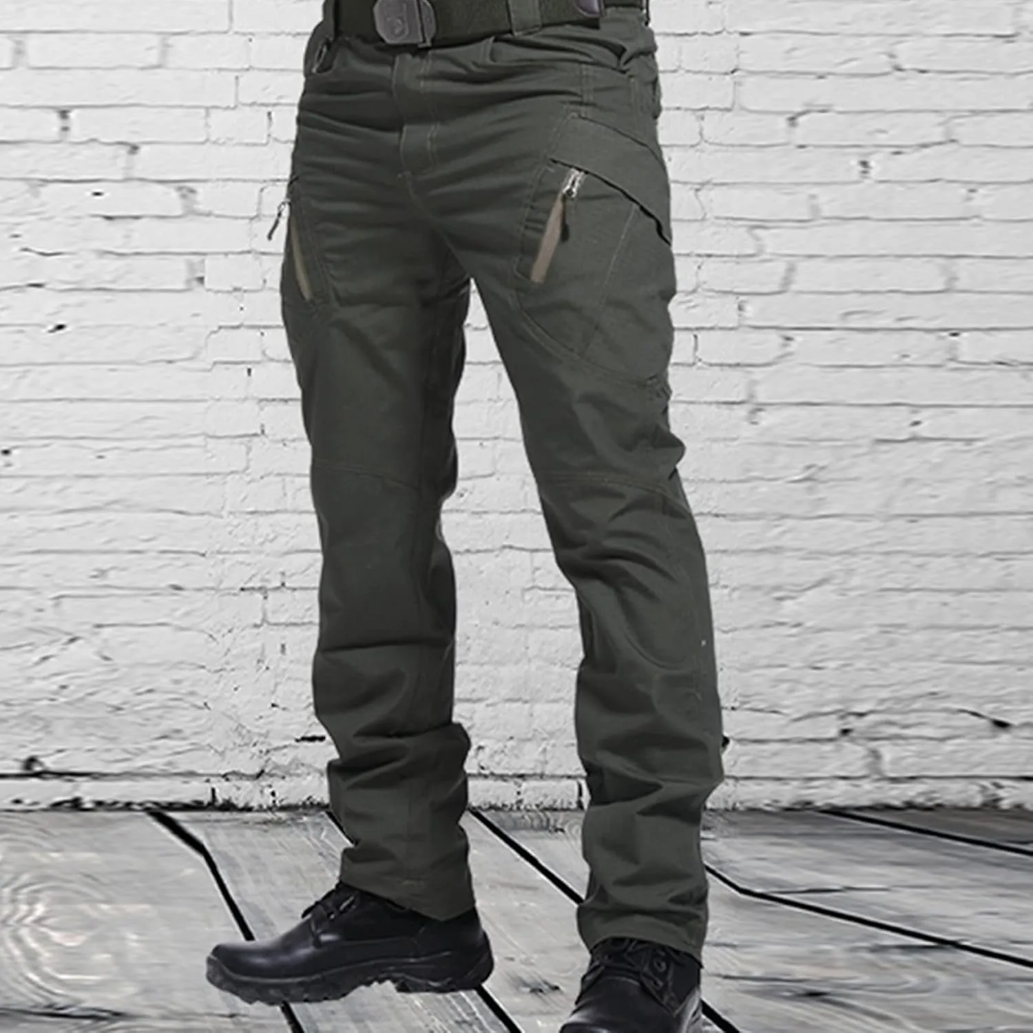 yardsong Mens Hiking Cargo Pants Business Casual Slim Fit Outdoor Pants Fishing Camping Travel Trousers with Pockets